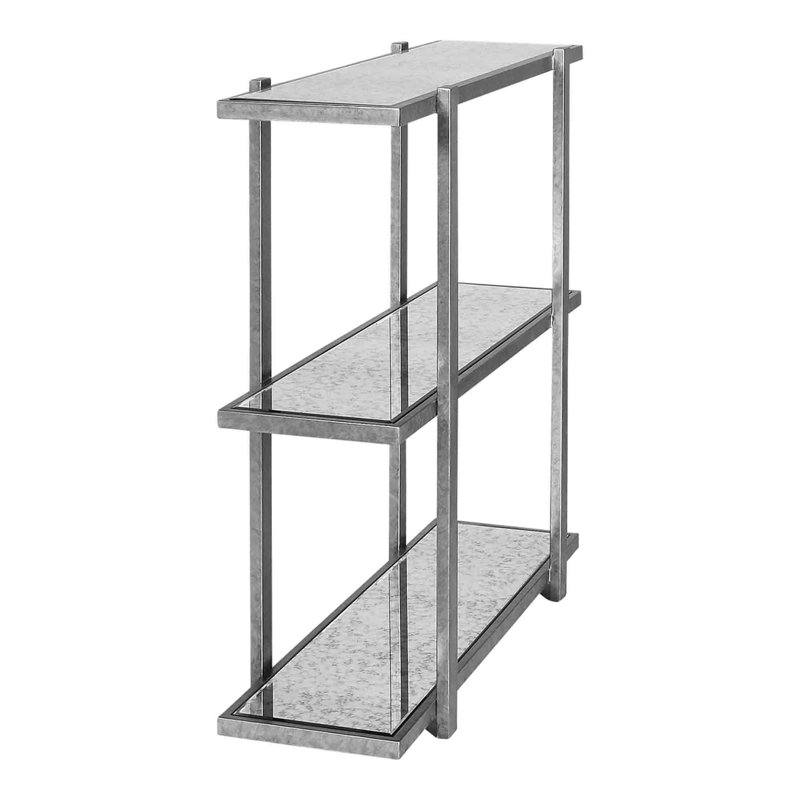Shelf 36'' Console Table, Royal Silver