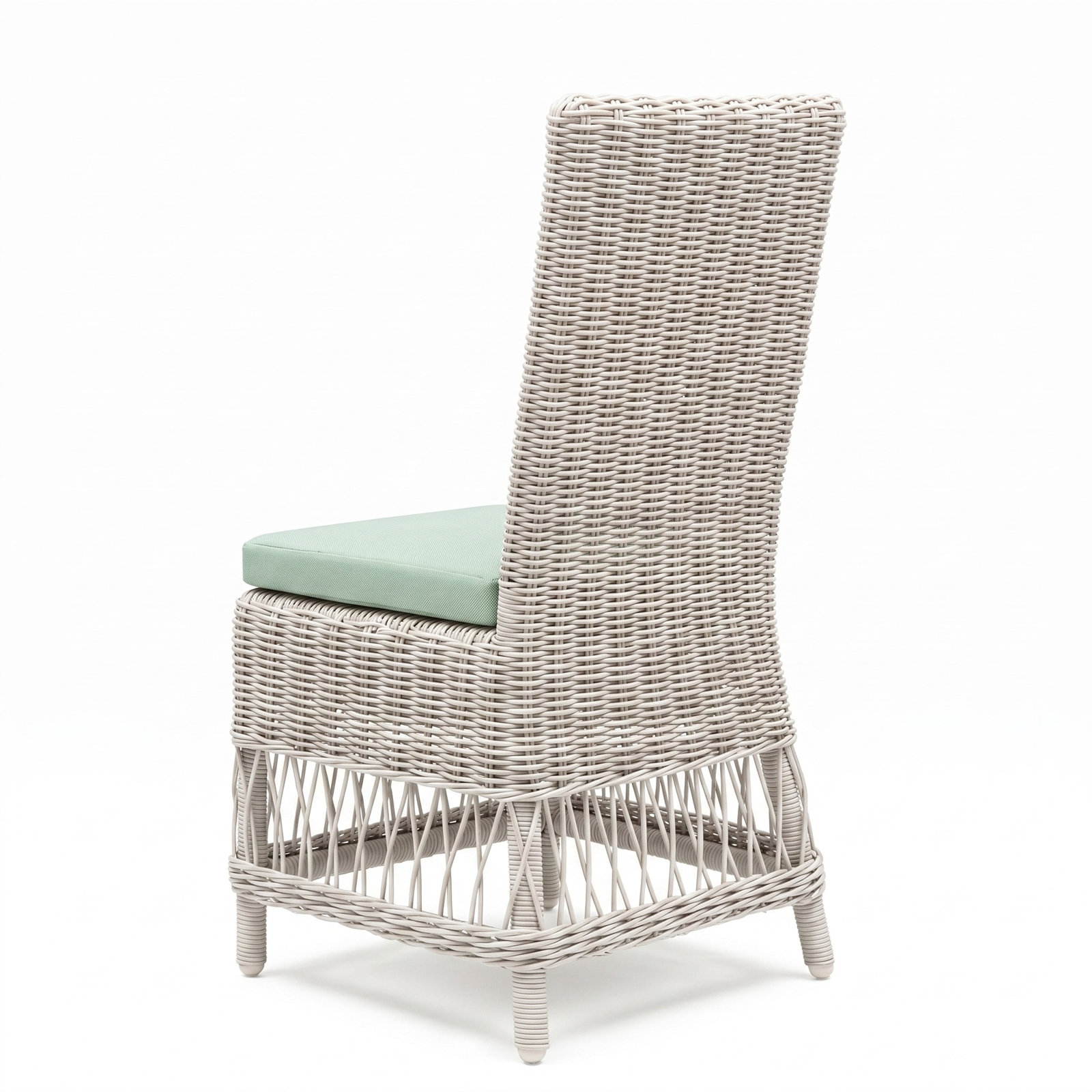Margot Pebble Outdoor Patio Dining Chairs, Canvas Spa, White