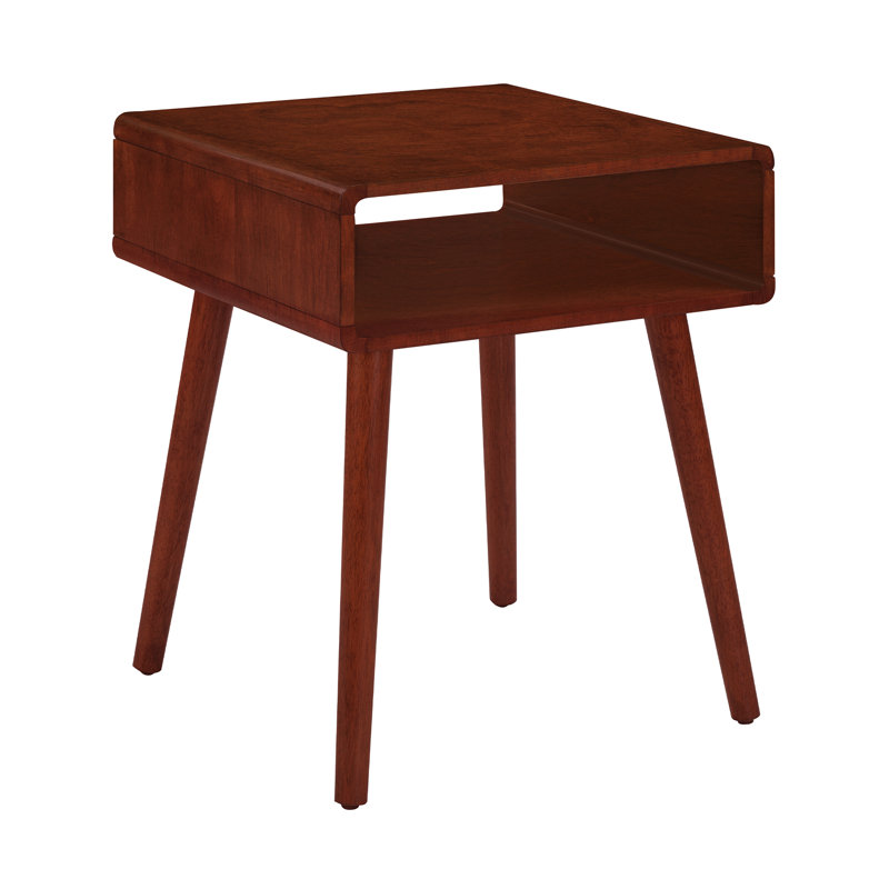 Table de bout avec tablette Kays, Acajou