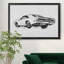 Croquis de voiture classique I - reproduction de cadre photo-330063593-330063607