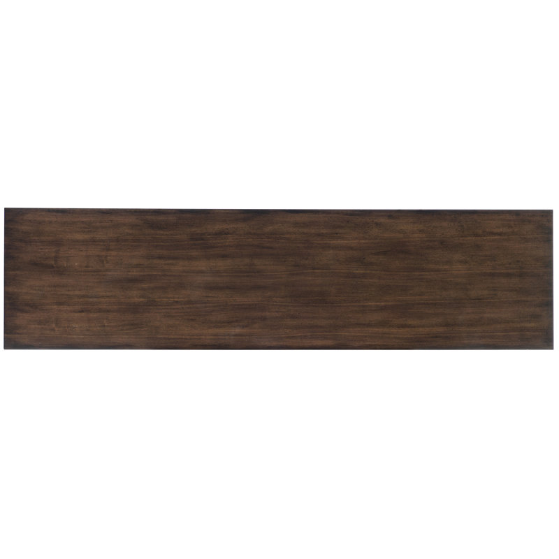 78.25'' Gold and Brown Walnut Veneer Sideboard