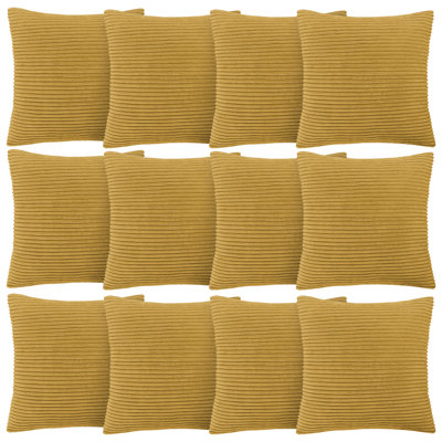 Aspire Homeware Striped Square Velvet Cushion Cover