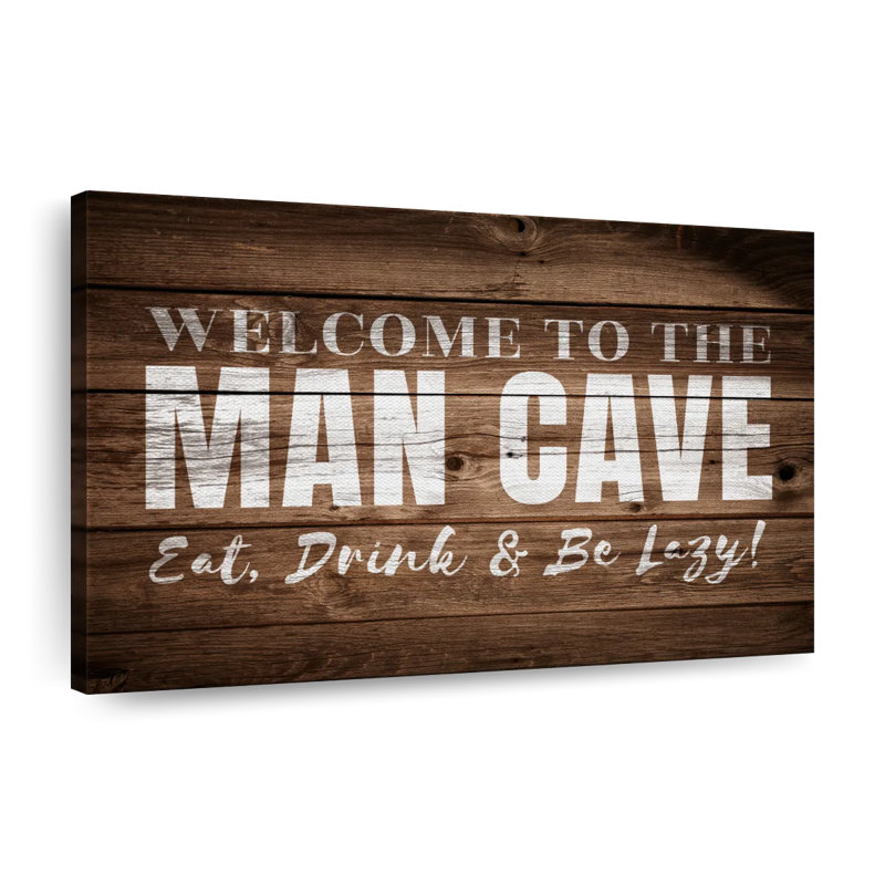 «Man Cave», impression sur toile, H 8 po x l 12 po x P 1 po