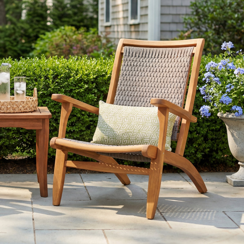 Arnot Outdoor Lounge Chair, Brown