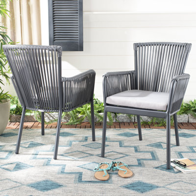 Mahaffey Outdoor Dining Armchair with Cushions