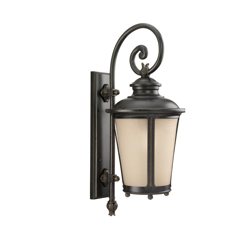 Cape May Large One Light Outdoor Wall Lantern from Generation Lighting , 26.25" H x 11" W x 13.75" D, Burled Iron, No
