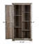 Grande armoire de rangement avec porte de grange et rangement en bois rustique de style campagnard avec garde-manger et porte de grange