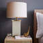 Cyprus 25.26" Antique Brass/White Table Lamp
