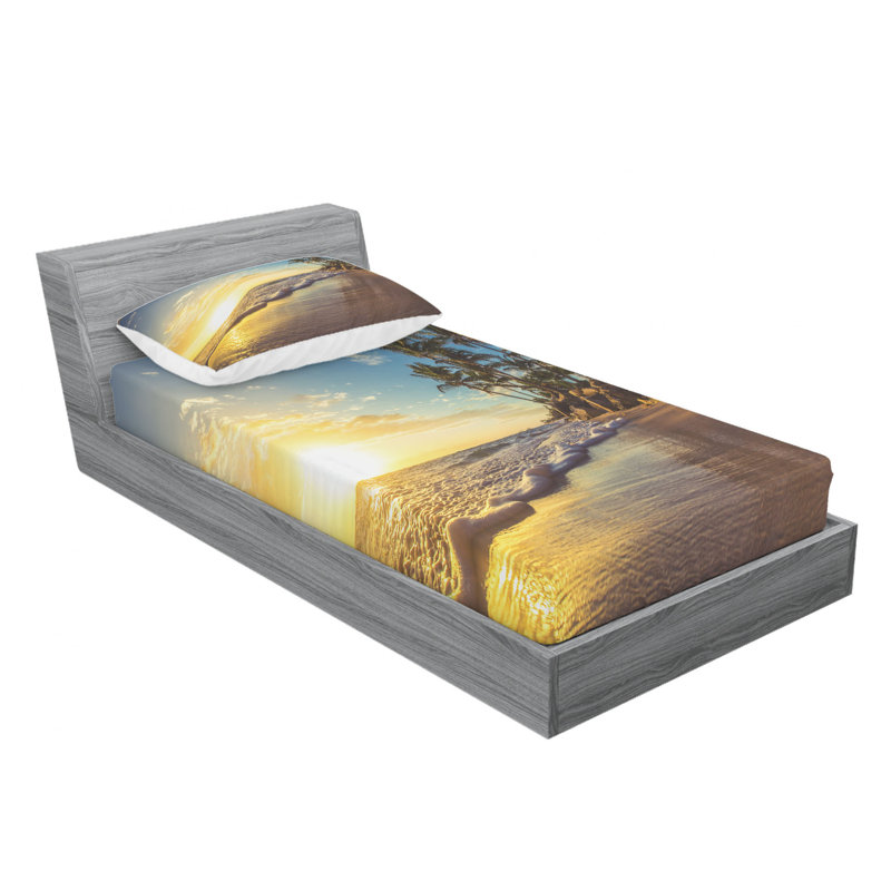 Ocean Microfiber Sheet Set, Twin XL Sheet Set + Fitted Sheet + 1 Pillowcase