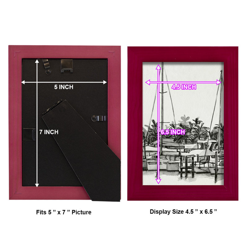 Neutral Tropics II - impression d'un seul cadre photo, Rouge, H 7 po x l 5 po x P 1 po