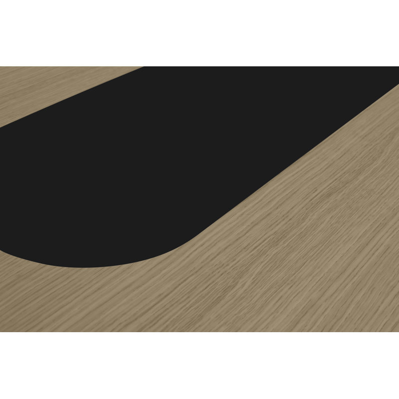 Caspian Oval Dining Table, Light Oak Veneer/White