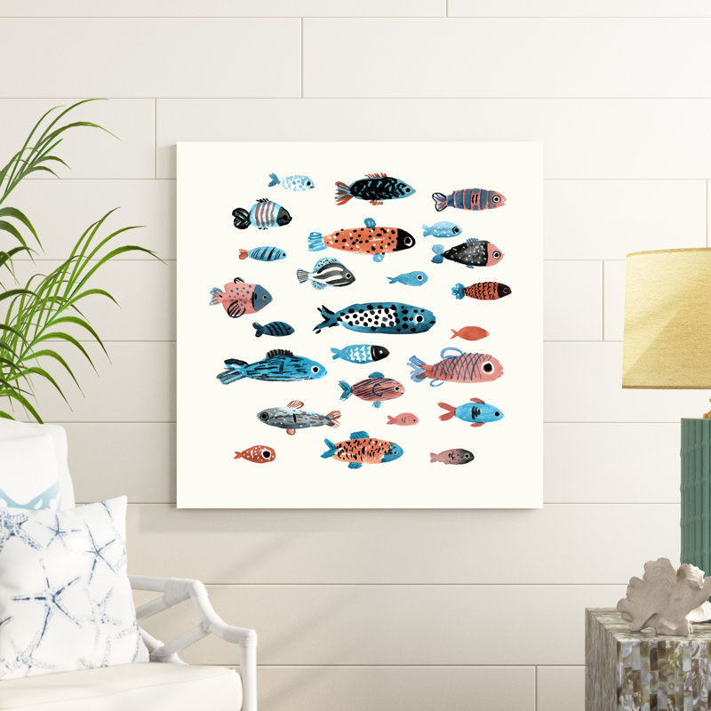Fish School I, H 36 po x l 36 po