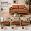 Canapé 2 places de luxe en cuir véritable Mid-Century pour salon Romm-972295993