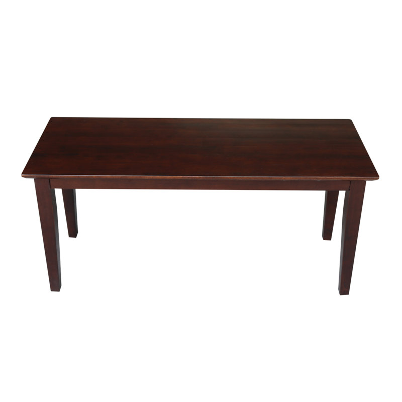 Bethanni Solid Wood Bench, Rich Mocha