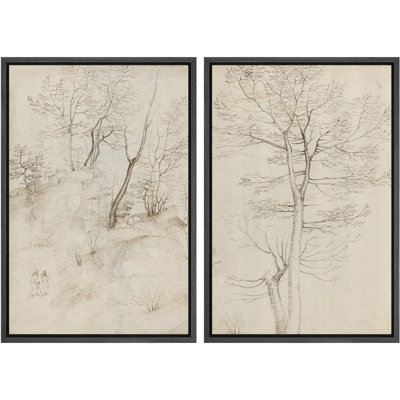 Tree " Winter's Prelude Bare Trees " 2 - Pieces
