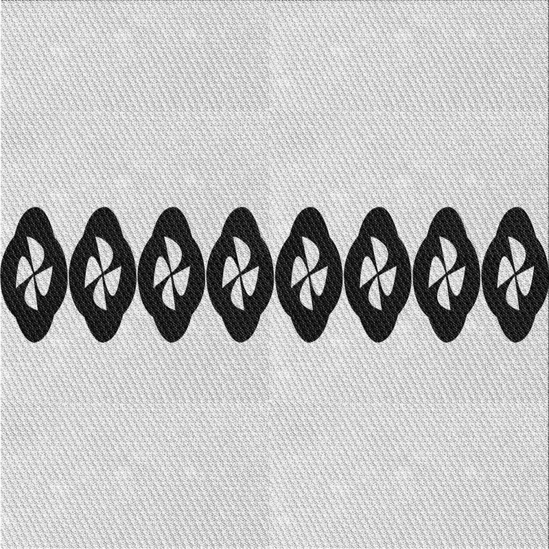 Tapis gris/crème tissé à la machine, Carré 7 pi