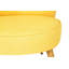 Fauteuil à oreilles élégant, revêtement jaune, 31,5 po x 29,1 po x 29,1 po | Structure en bois massif, tissu 100% polyester, 32 mousses en mousse pour plus de confort | Facile à nettoyer, parfait pour les décorations hôtelières et du sud-ouest, pieds en bois durables-1793148374