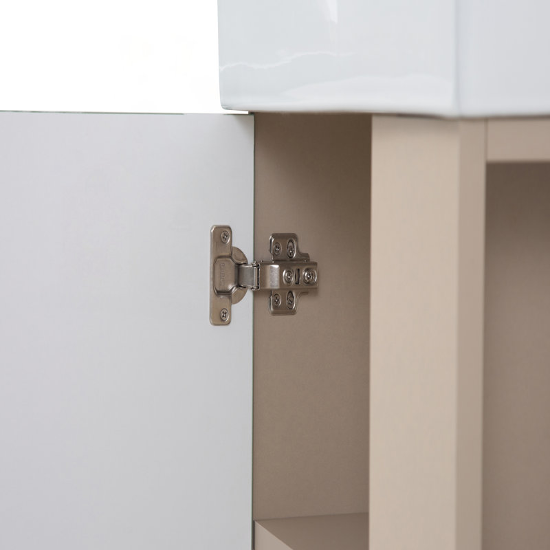 Base de meuble-lavabo de 21,6 pouces avec tablette ouverte, solution de rangement durable et élégante pour les salles de bain modernes