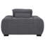 Fauteuil d'appoint octave rembourré gris anthracite Octavia-1689536232