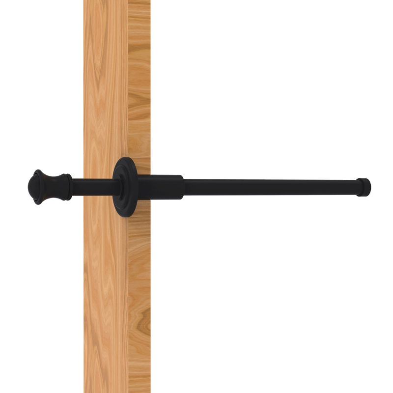 Tringle de placard l 9,8 po Freyja, Noir mat