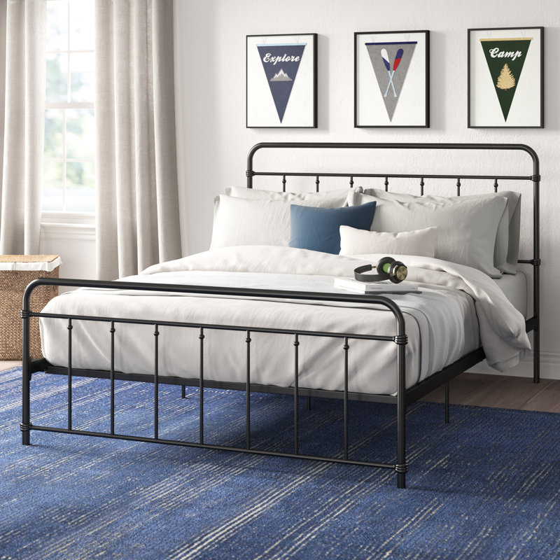 Aanya Bed, Double (4'6), Matte Black