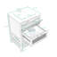 Meuble-lavabo de salle de bain avec lavabo, tiroir profond et tiroir basculant-444301019