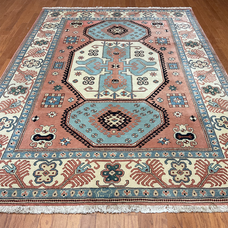 One-of-a-Kind Wool Area Rug Pink