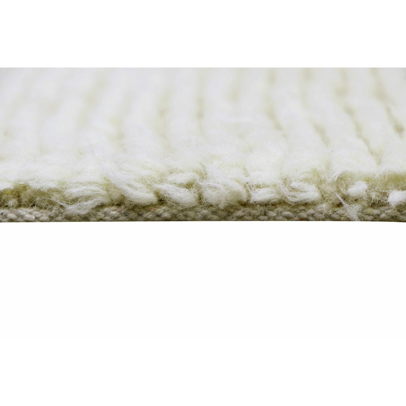 Tapis rose en laine mouton Koa, Rectangle 2 pi 7 po x 4 pi 7 po