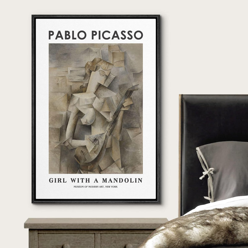 Fille avec une mandoline par Pablo Picasso, Blanc, H 24 po x l 16 po x P 1,5 po