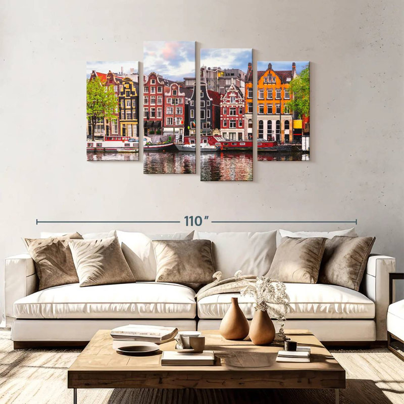 Maisons de canal Nicci Amsterdam, H 48 po x l 75 po