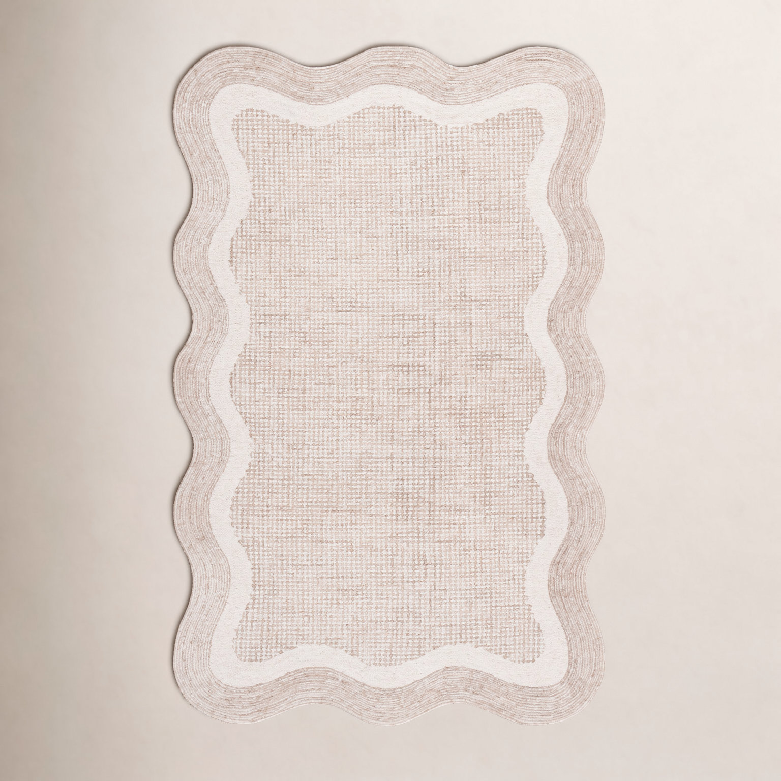 Hand-Tufted Geometric Wool Rug, Rectangle 6' x 9'