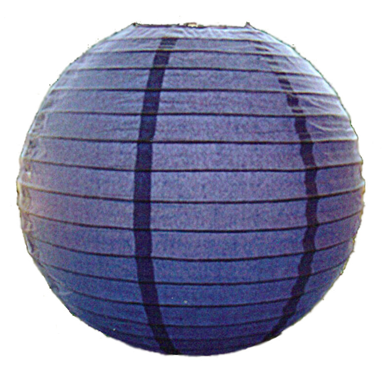 Paper Round Pendant Shade ( Clip On ) in Peach, Blueberry, 40cm H x 40cm W x 40cm D
