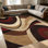 Tapis de sol à motif géométrique abstrait moderne de 1 pièce pour salon, doux et confortable, convenant à toutes les saisons, facile à entretenir et lavable à la machine, tapis de table sous la table convenant à la salle à manger, à la chambre à coucher, au vestibule, au couloir