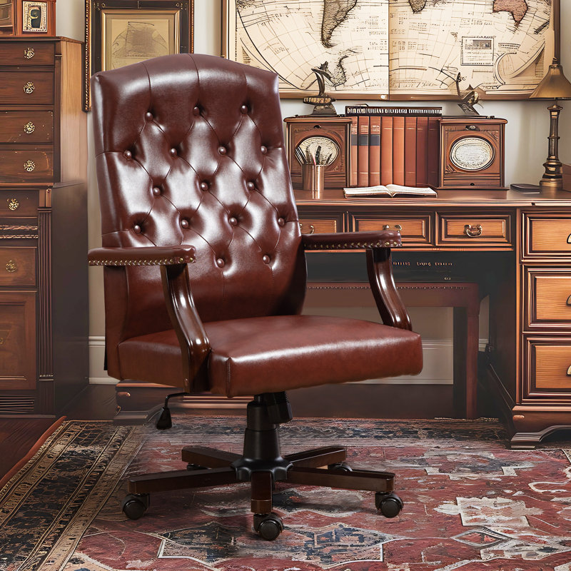 Faux Leather Executive Harkness Executive Chair Office Chair Brown