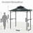 8' X 5' Grill Gazebo With 2 Shelves 7 Hooks Metal Frame Soft Top-107375146