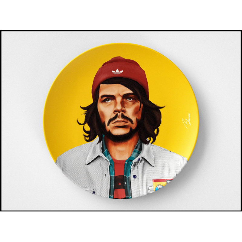 Assiette ronde de 10 po Che Guevara, lavable au micro-ondes et au lave-vaisselle, recyclable, fabriquée aux États-Unis, Tribute du changement social