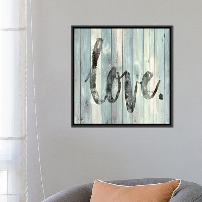 Letter. « on wood », art textuel sur toile