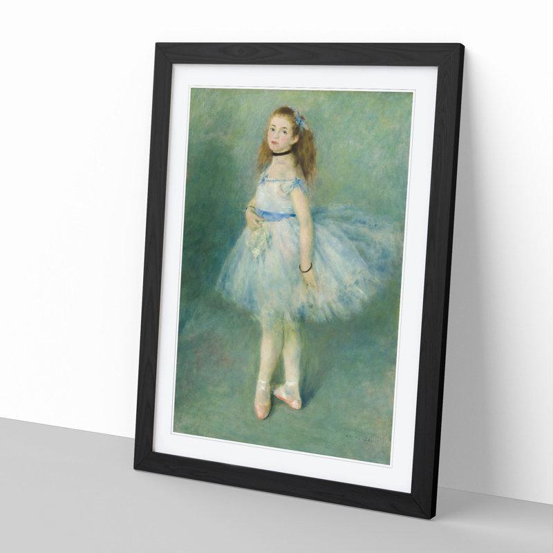 The Dancer by Pierre-Auguste Renoir - Picture Frame Painting, 36cm H x 27cm W x 2cm D, Black