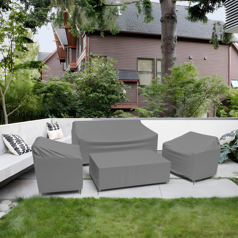 Housse de patio pour 4 pièces, Gris