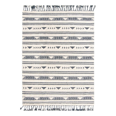 Tapis bleu marine Siphon Mesa
