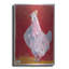 "Poule blanche, fond rouge 3" par Maria Pietri-384724067