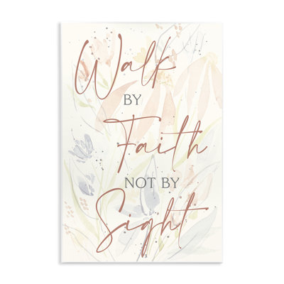 Walk By Faith Phrase Wall Plaque Art by  Krinlox