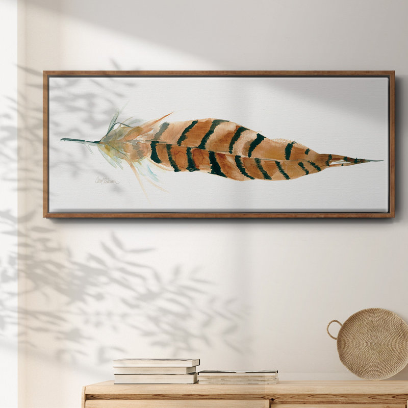 Tail Feather I- Framed Canvas