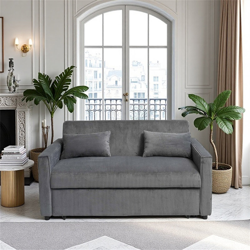 Futon Sofa Bed, Gray