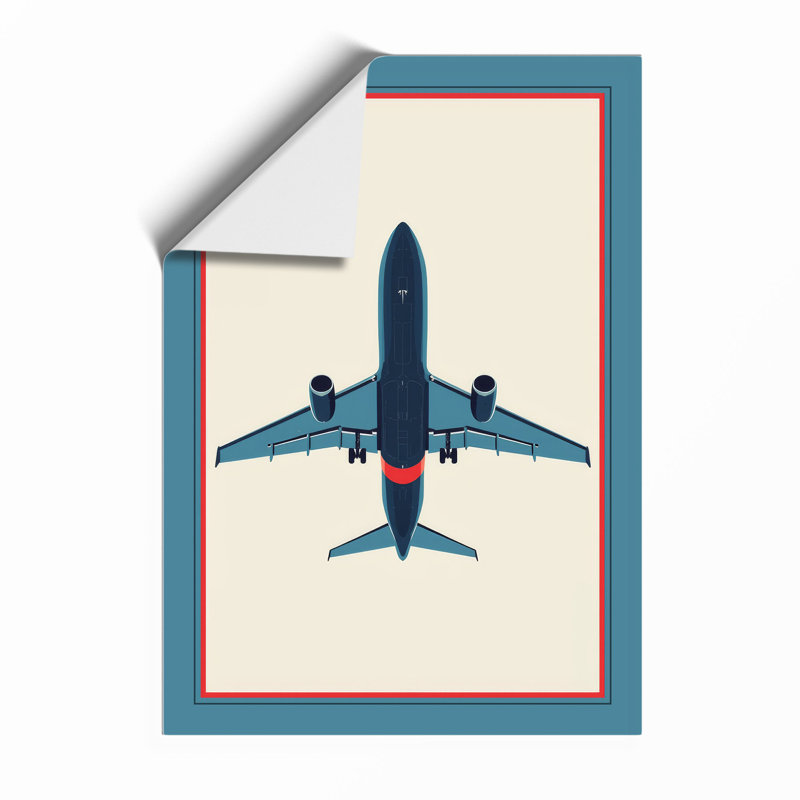 Overhead Aircraft Mid-Century - Framed Print, A2 - 59.4 x 42.0 cm, Unframed