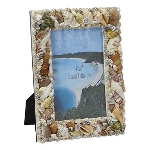 Foreside Home & Garden Blue Stripe 4x6 inch Lake Time Wood Decorative Picture Frame