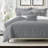 Shay Solid Gray Cotton Comforter Set  8 Piece-109897602