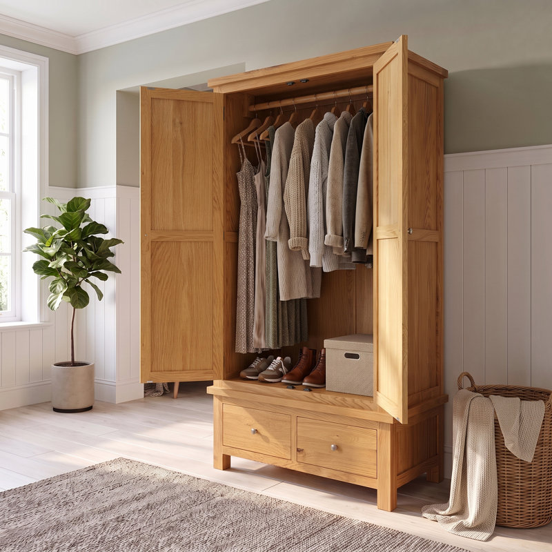 Dover 2 Door Solid Wood Wardrobe