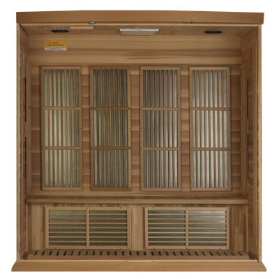 Dynamic Infrared Maxxus 4 - Person Bluetooth Compatible FAR Infrared Sauna in Hemlock