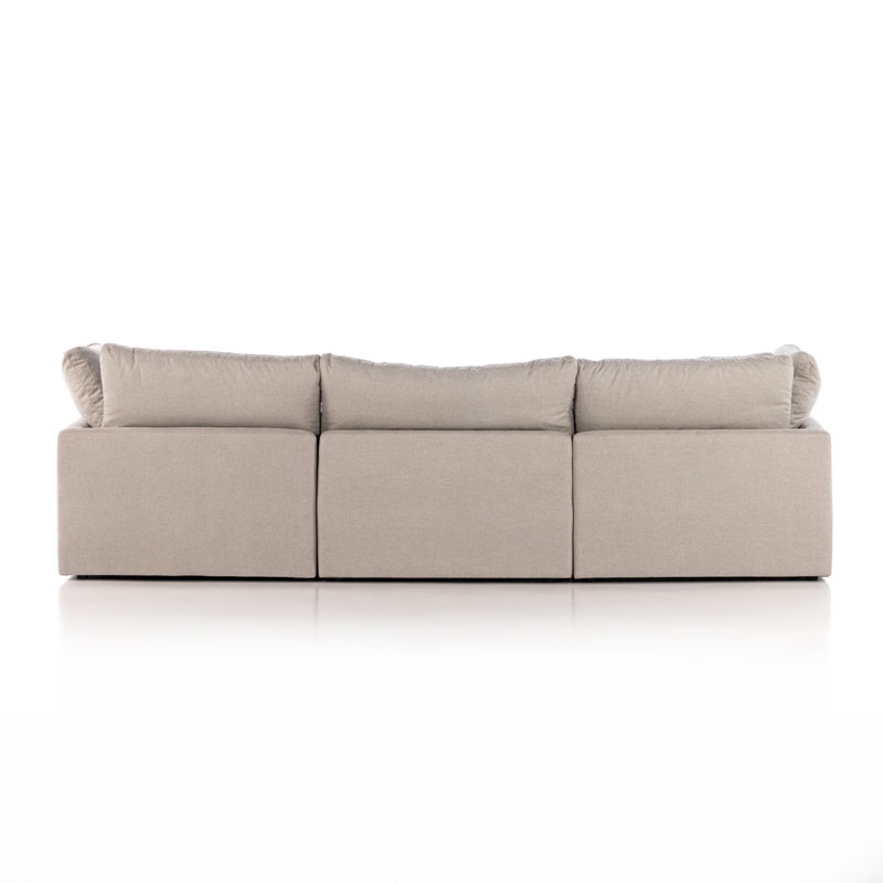 Stevie Modular Sectional, Beige Polyester